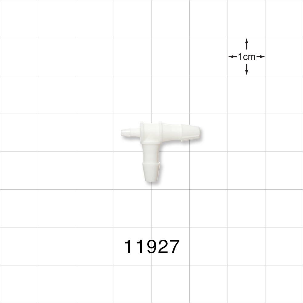 T Connector, Reducer, Barbed, White