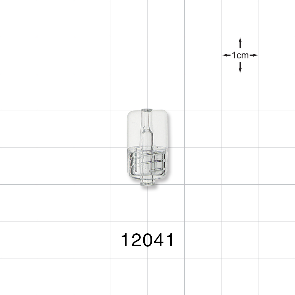 Male Luer Lock, Tubing Port, Clear