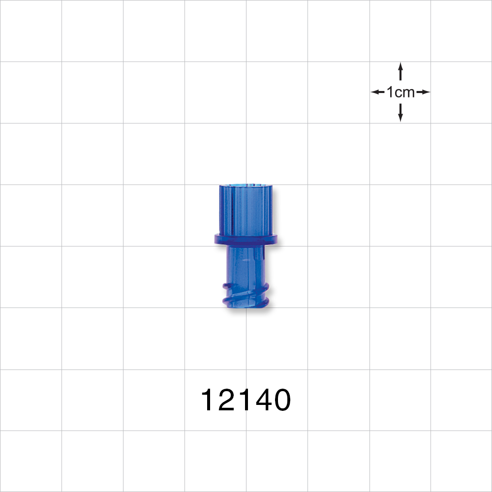 Female Luer Cap, Non-Vented, Blue