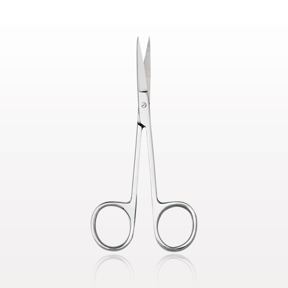 Single-Use Straight Iris Scissors, Mirror Finish