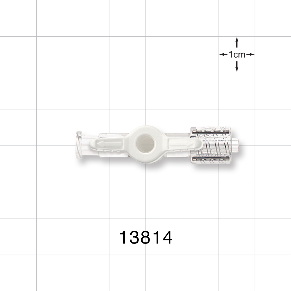 1-Way Stopcock, Female Luer Lock, Swivel Male Luer Lock