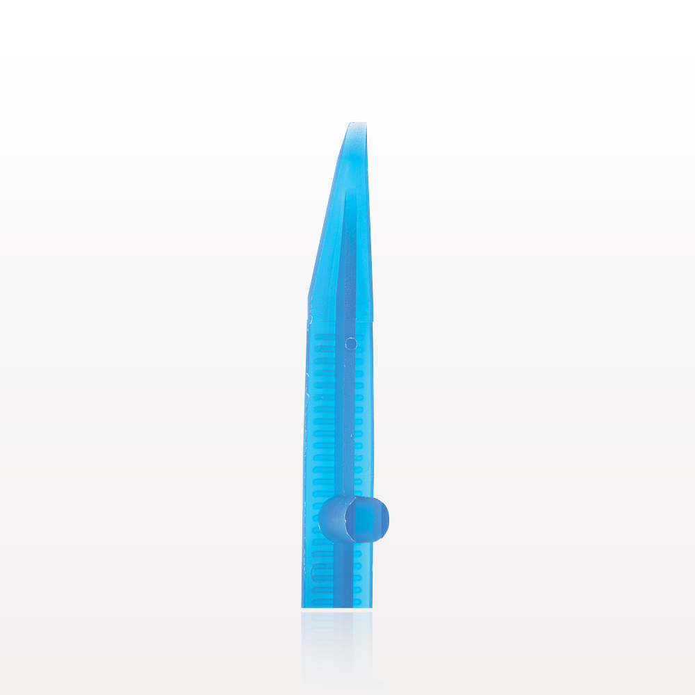 Single-Use Tweezer Forceps, Flat Square Tips, Blue