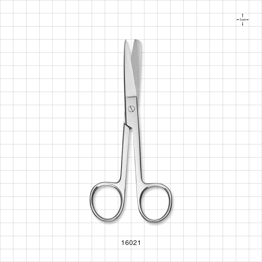 Single-Use Straight Scissors, Sharp/Blunt, Mirror Finish