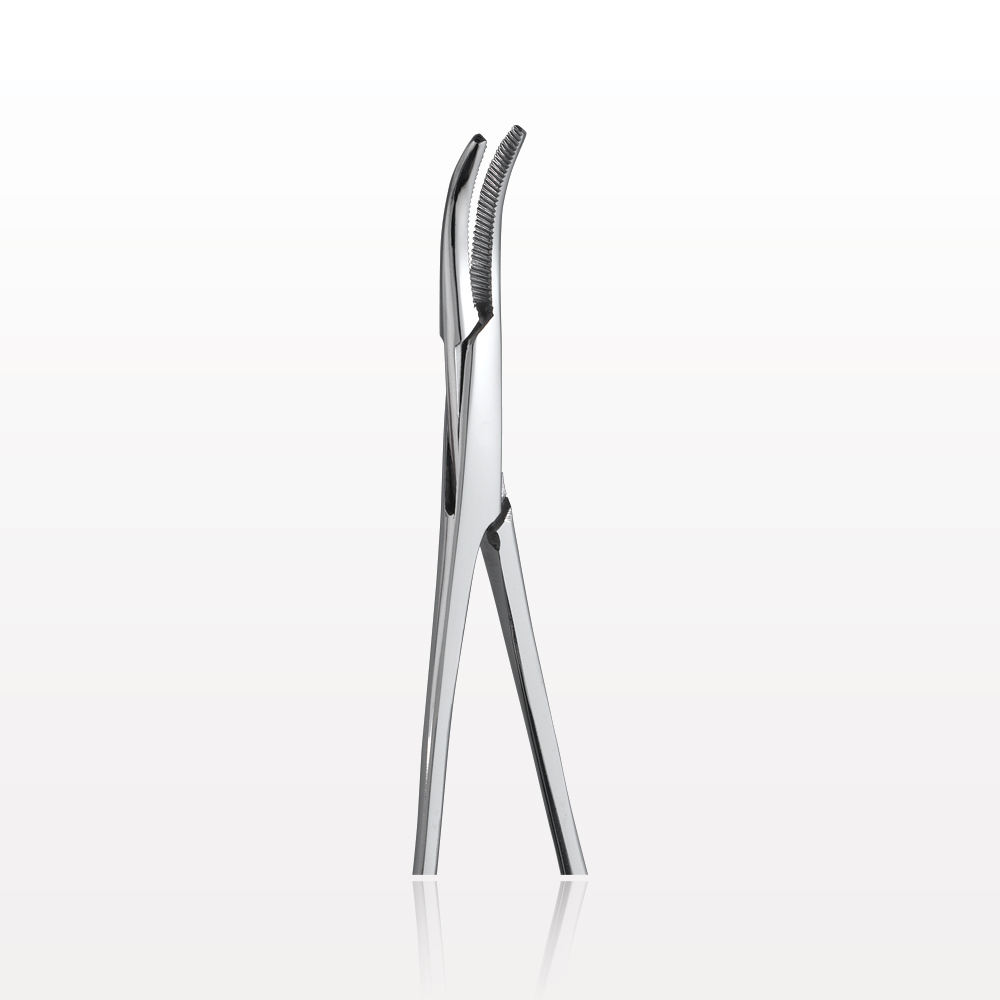 Single-Use Halstead Mosquito Forceps, Curved, Mirror Finish