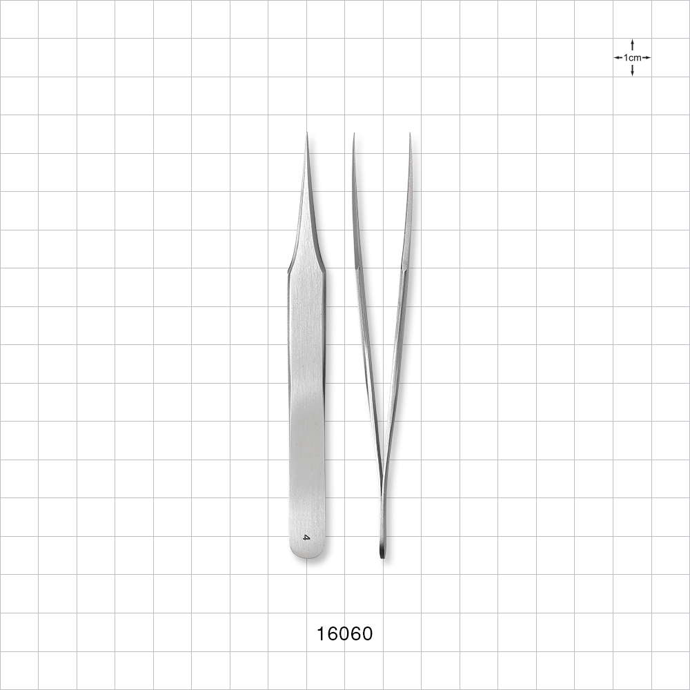 Single-Use Tweezer Forceps, Jewelers #4, Satin Finish