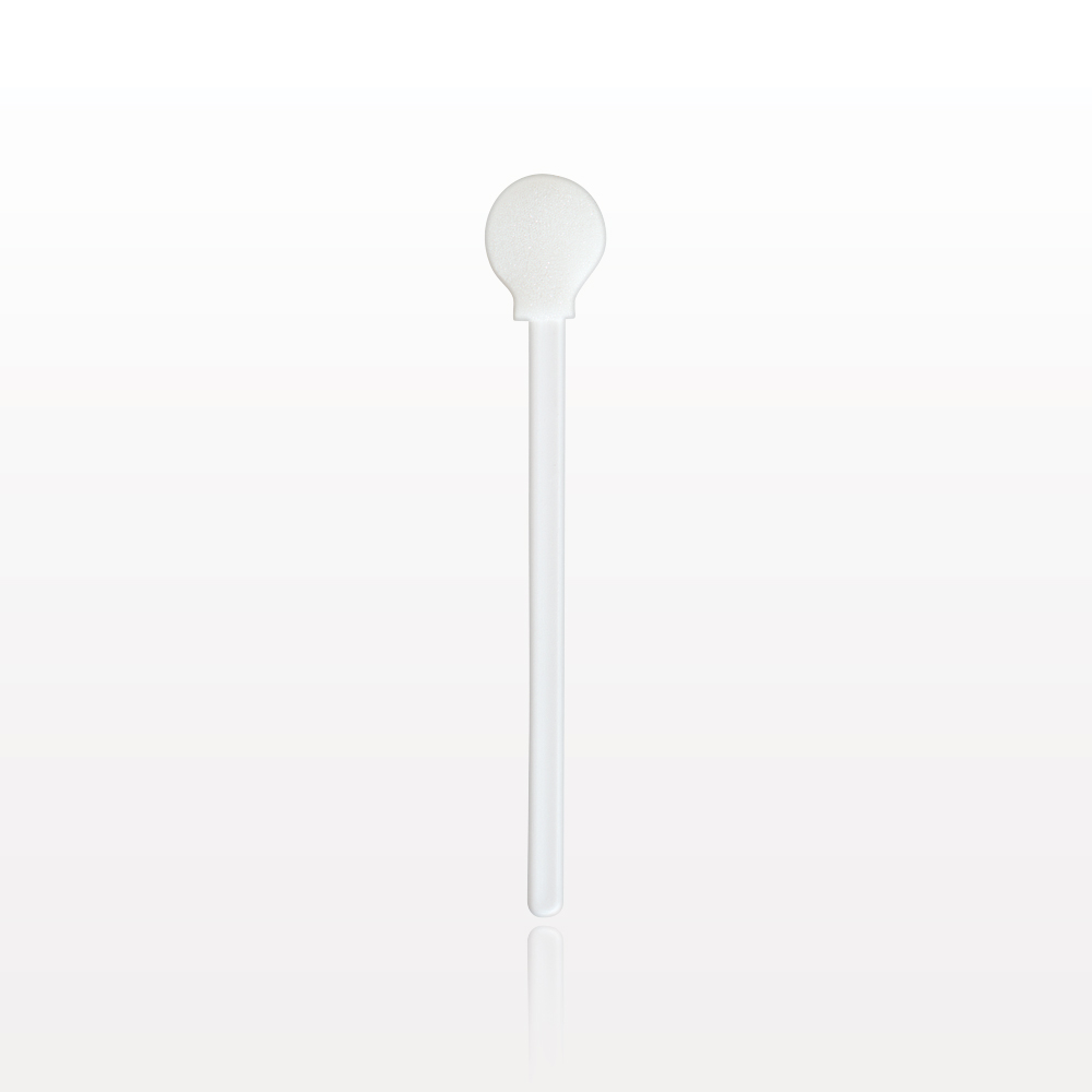 Lollipop Swab, White Handle, White Foam Tip