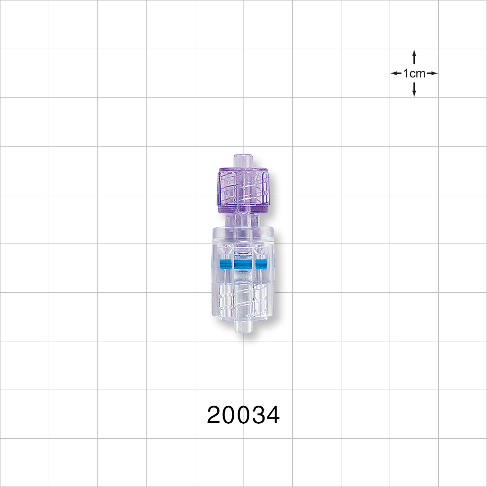 Male Luer Lock to High Pressure Rotating Male Luer Lock, Clear