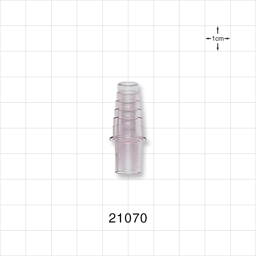 Straight Connector, Reducer, Tubing Port, Stepped, Natural