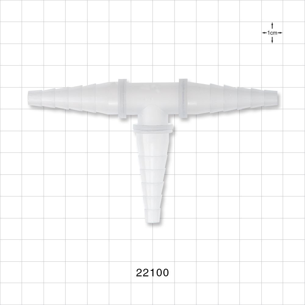 T Connector, Reducer, Barbed, Natural