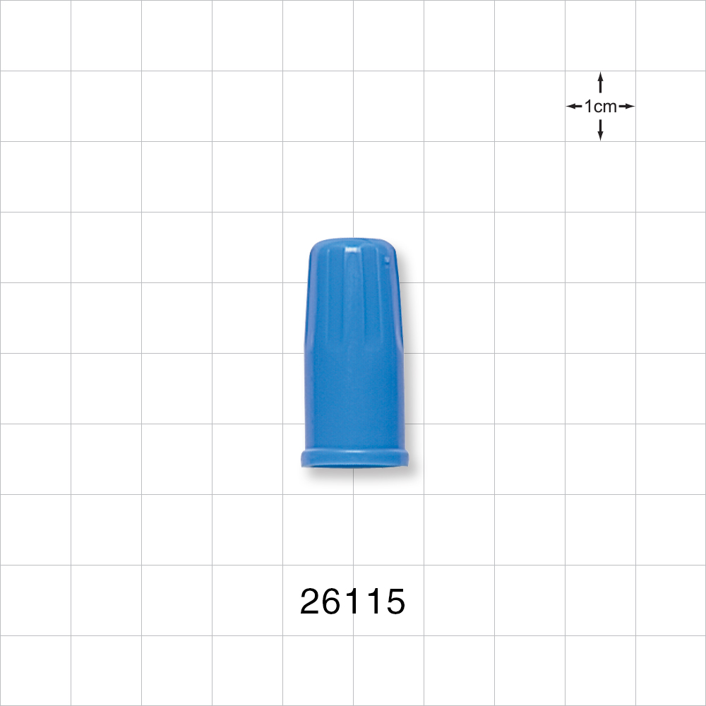 Urinary Connector Cap, Non-Vented, Blue