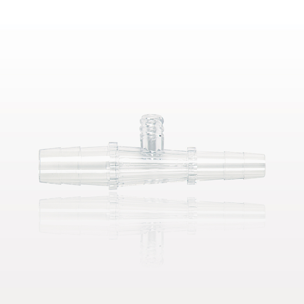 Straight Connector, Reducer, Barbed, Female Luer Lock Side Port, Clear