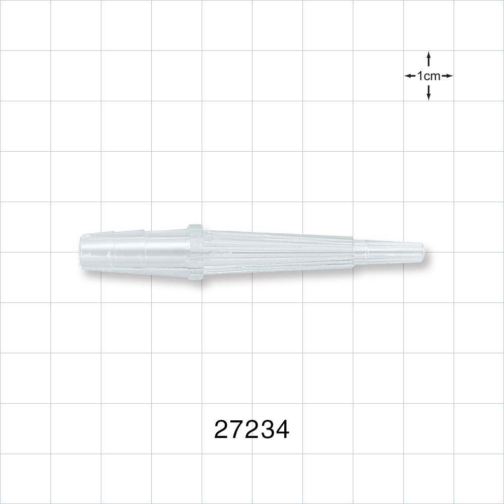 Straight Connector, Reducer, Barbed, Male Luer Slip, Natural