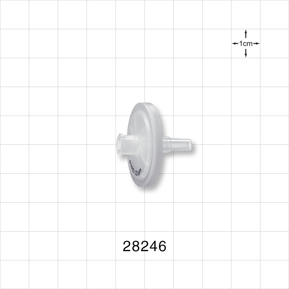 Hydrophobic Filter, Female Luer Lock Inlet, Male Luer Slip Outlet