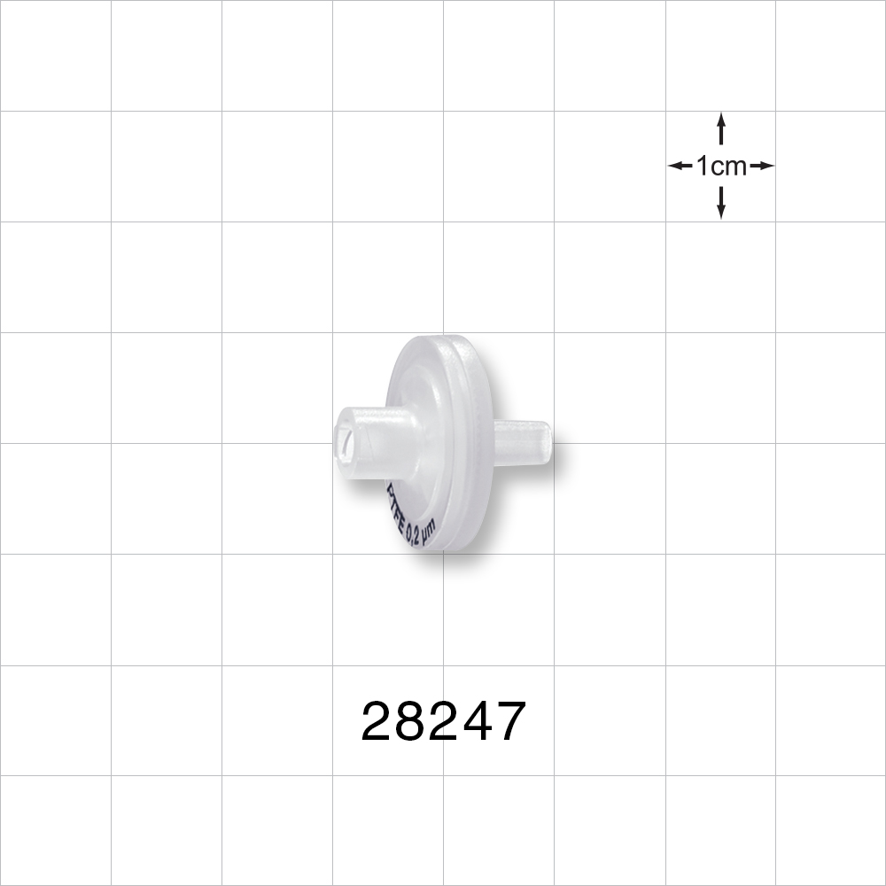 Hydrophobic Filter, Female Luer Lock Inlet, Male Luer Slip Outlet