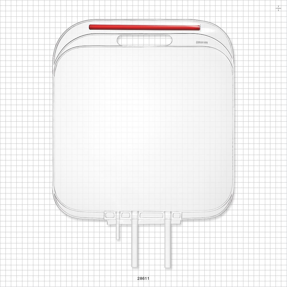 Flexboy® 2D Bag Chamber, 3 Tube Ports, Non-Sterile