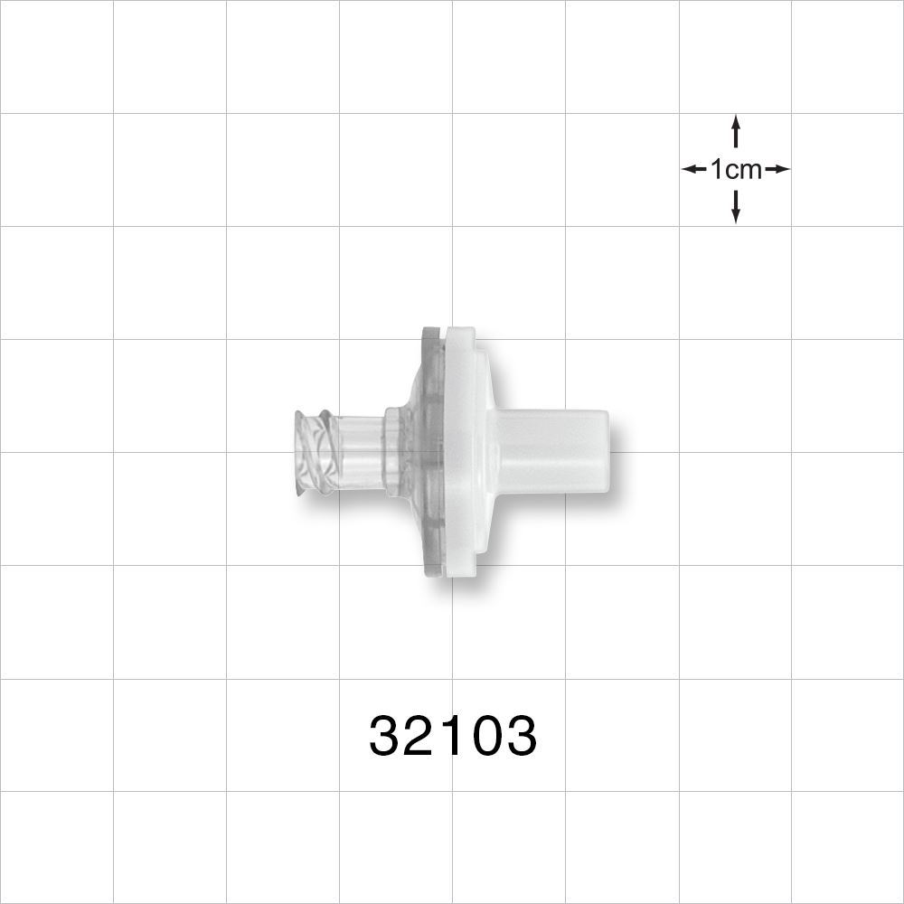 Transducer Protector, Female Luer Lock Inlet, Tubing Port Outlet