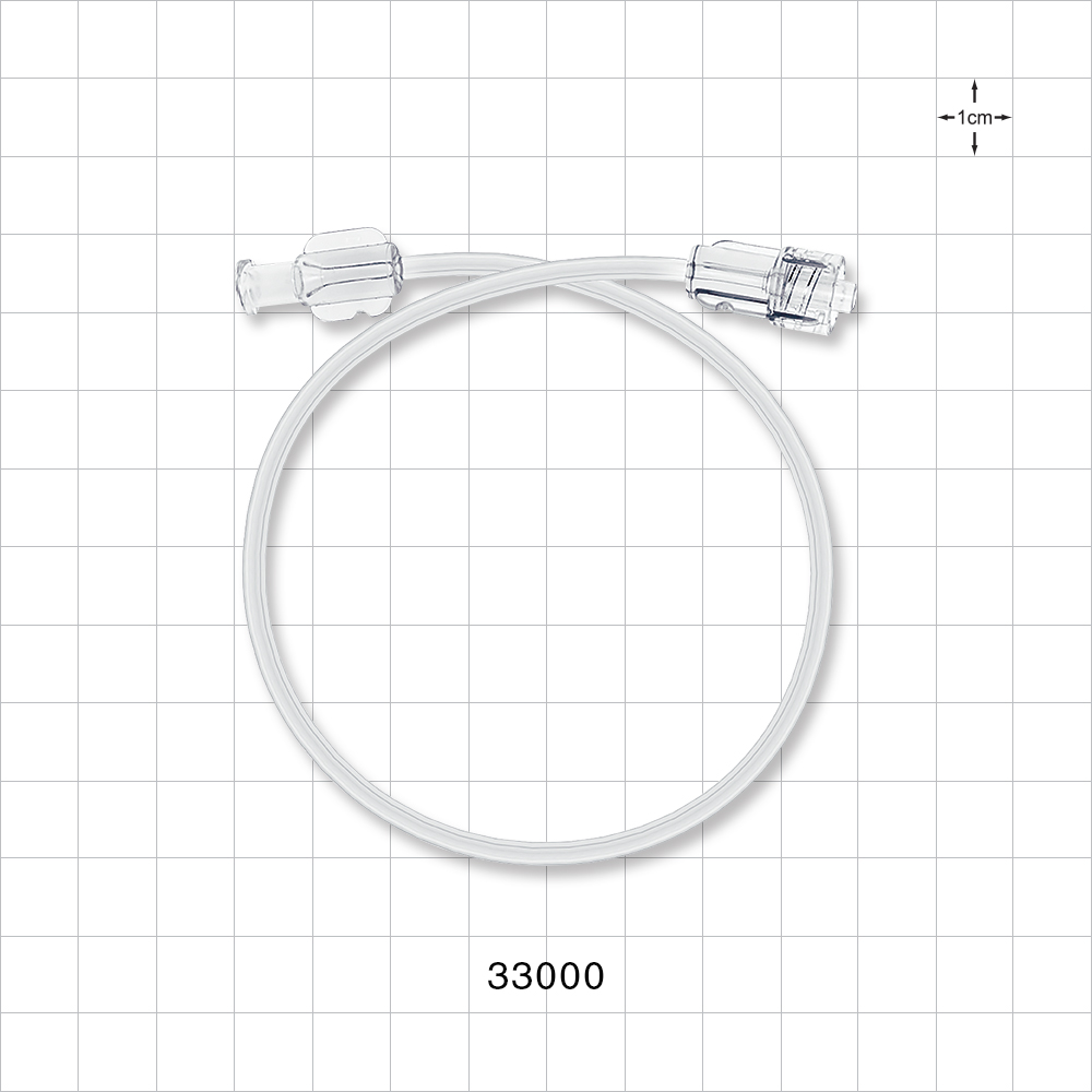 High-Durometer Extension Line, Female Luer Lock to Male Luer Lock