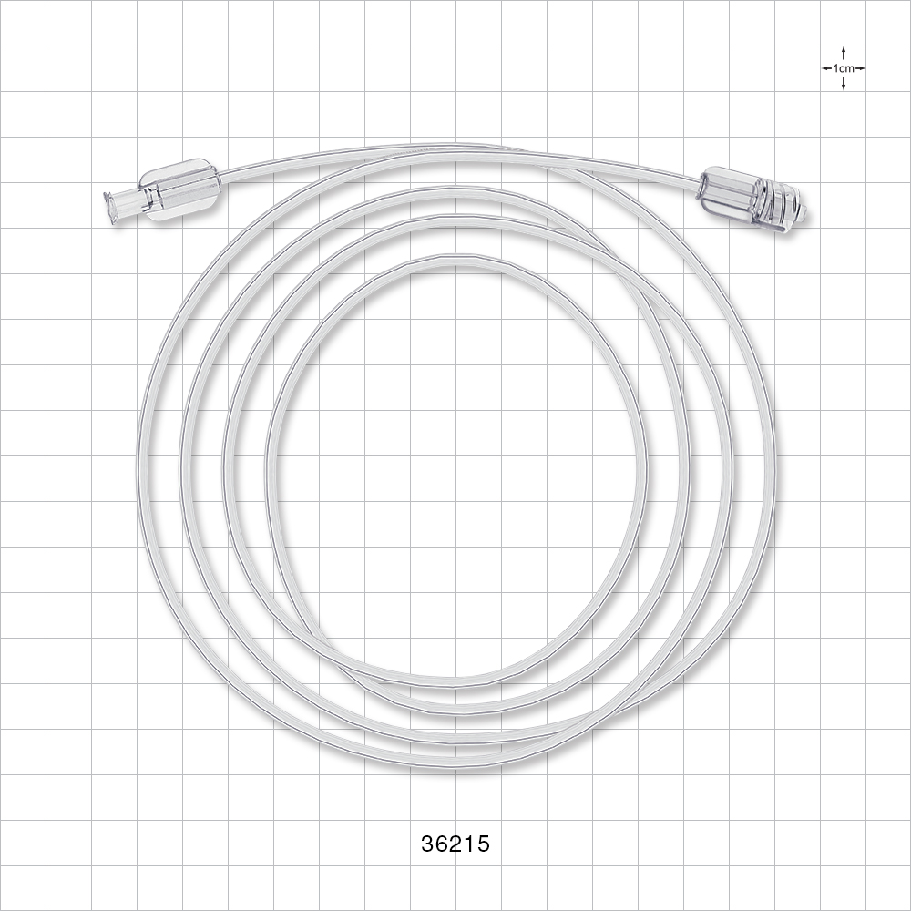 Bonded High-Durometer Extension Line, Female Luer Lock to Male Luer Lock