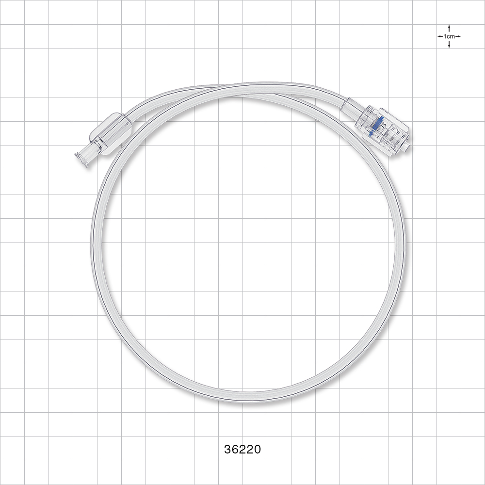 Bonded Non-Braided, High-Pressure Extension Line, Female Luer Lock to Rotating Male Luer Lock