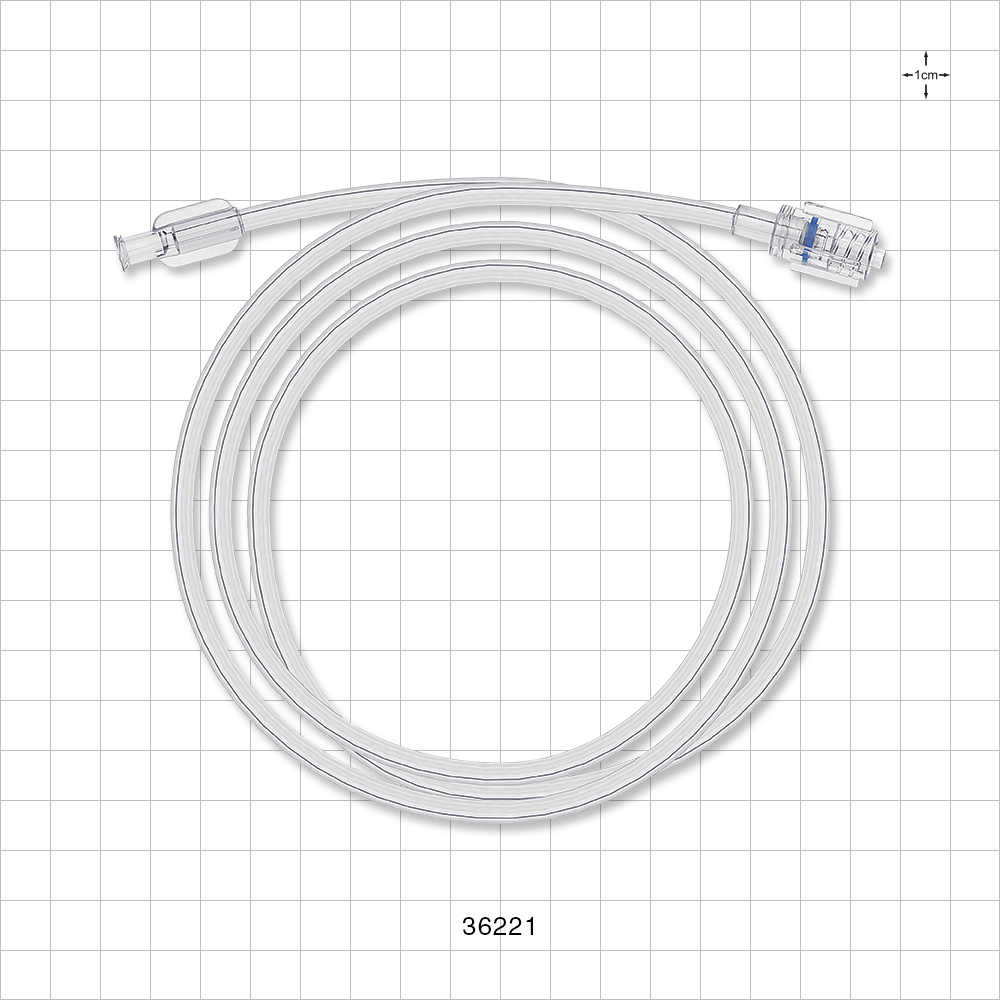 Bonded Non-Braided, High-Pressure Extension Line, Female Luer Lock to Rotating Male Luer Lock