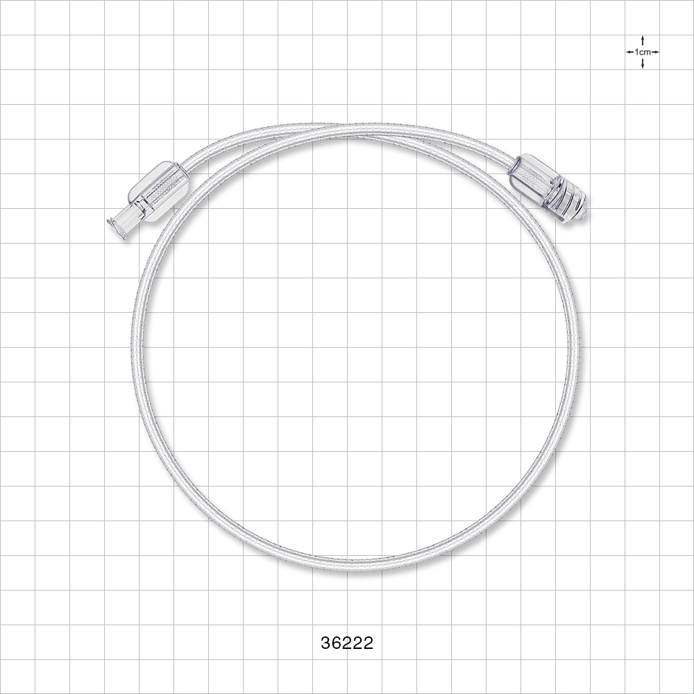 Bonded Braided High-Pressure Extension Line, Female Luer Lock to Male Luer Lock