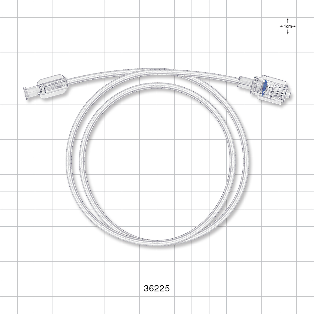 Bonded Braided High-Pressure Extension Line, Female Luer Lock to Rotating Male Luer Lock