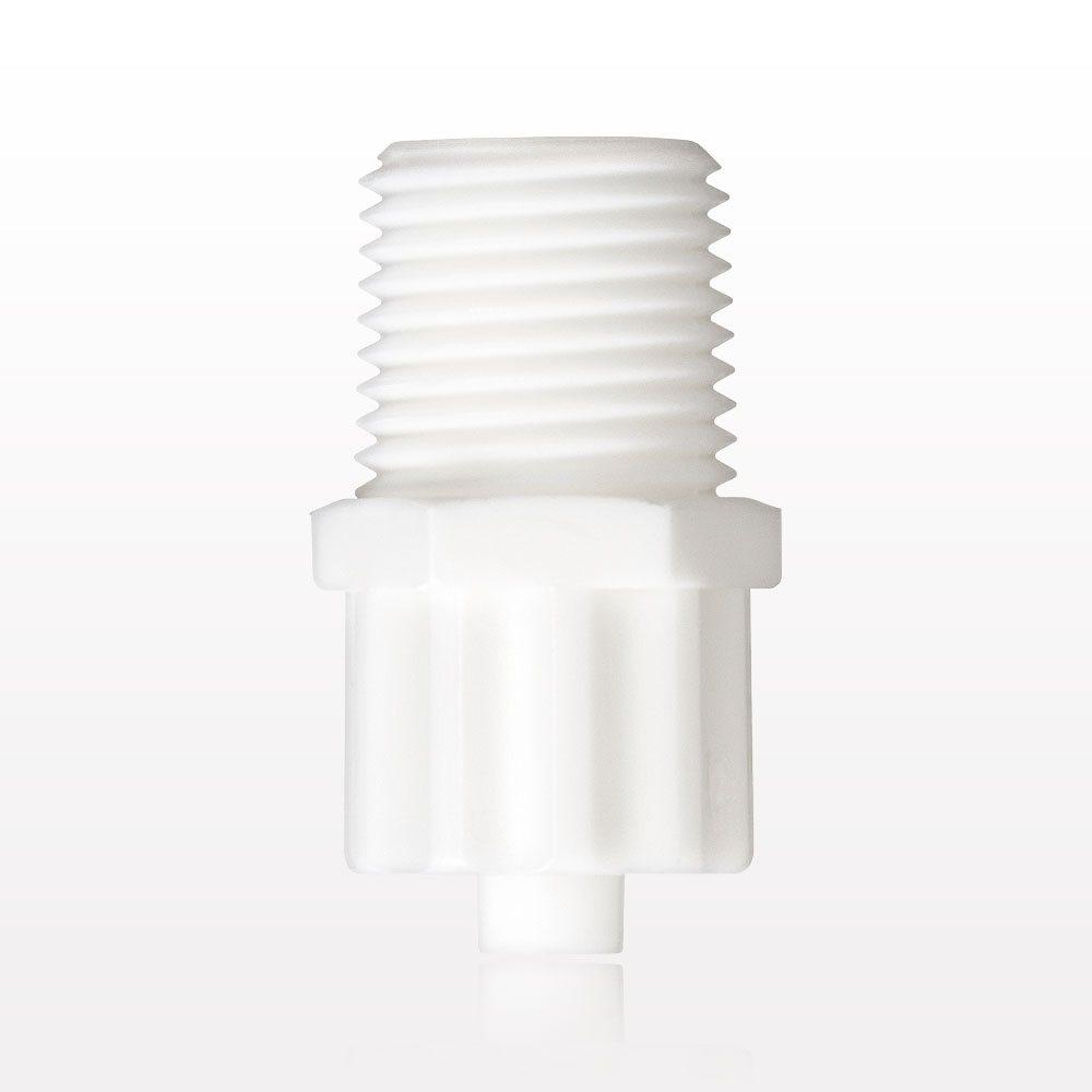 Threaded Connector, Male Luer Lock, White