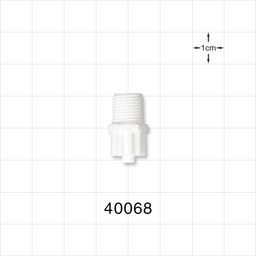 Threaded Connector, Male Luer Lock, White