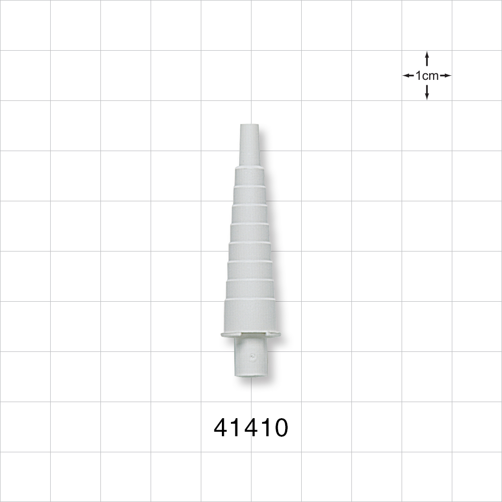 Straight Connector, Tubing Port, Stepped, Male Luer Slip, Natural