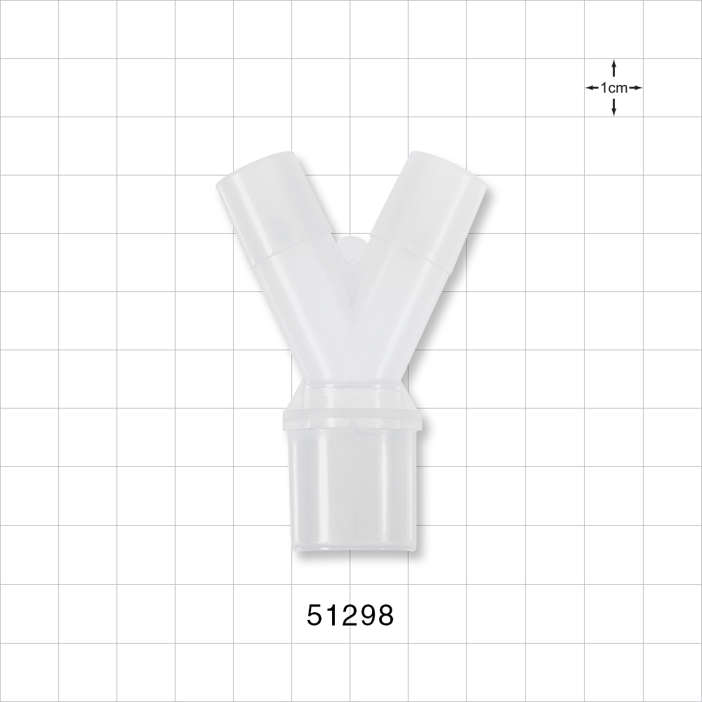 Y Connector, Tubing Ports, Natural