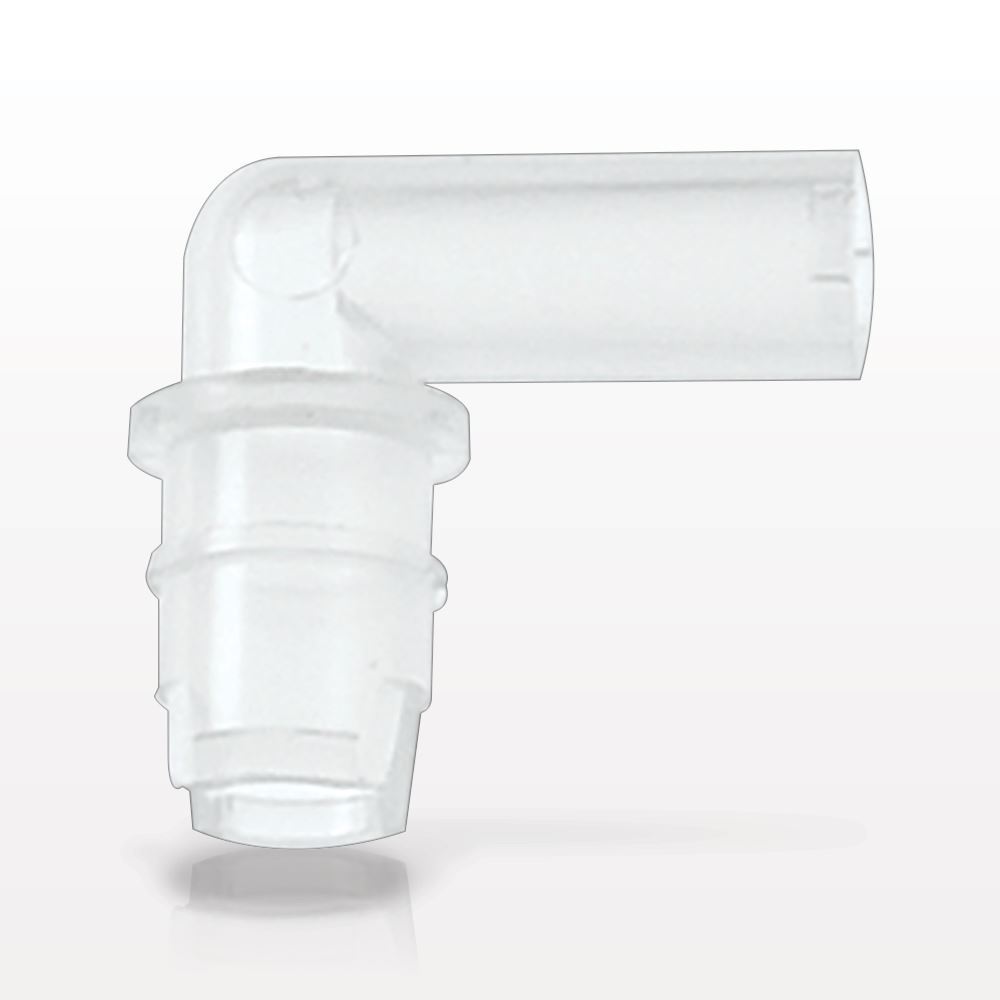 Elbow Connector, Barbed, Female Luer Lock