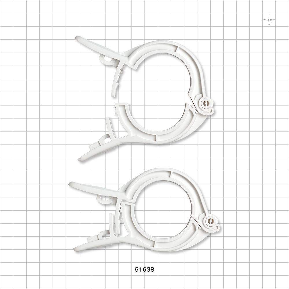 PharmaLok™ Non-Reopening Clamp, White