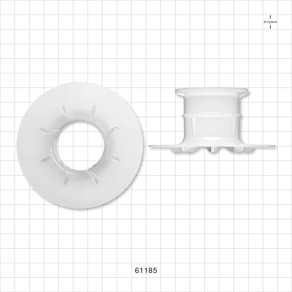 Bag Port Flange with Ribbed Base, Natural