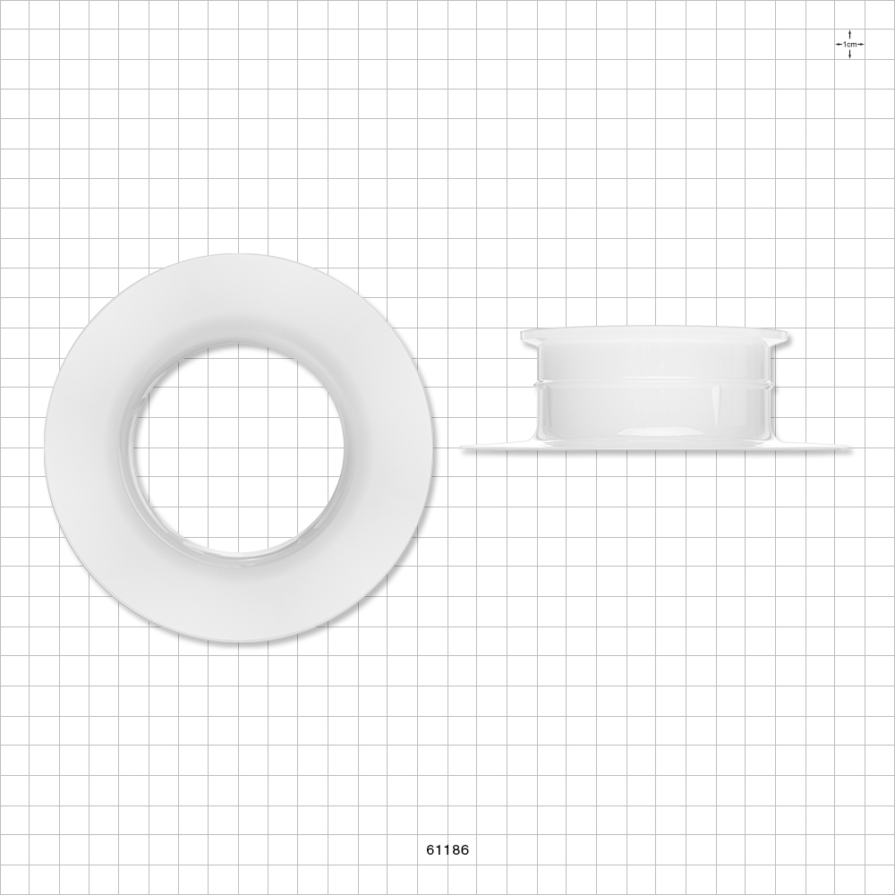 Bag Port Flange with Flat Plate, Natural