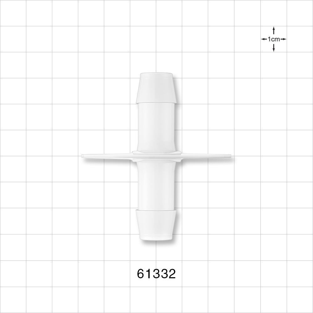 Bag Port Flange with Opposable Barbs, Natural