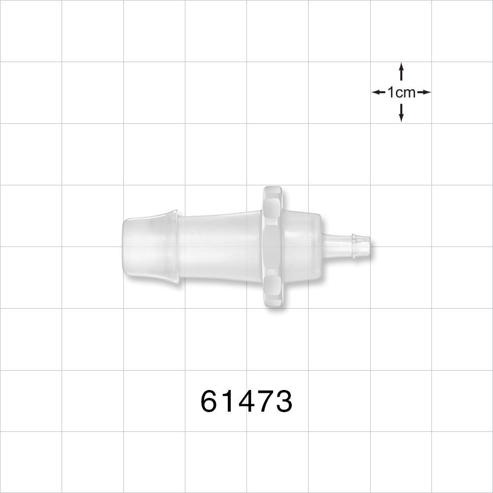 Straight Connector, Reducer, Barbed, Natural