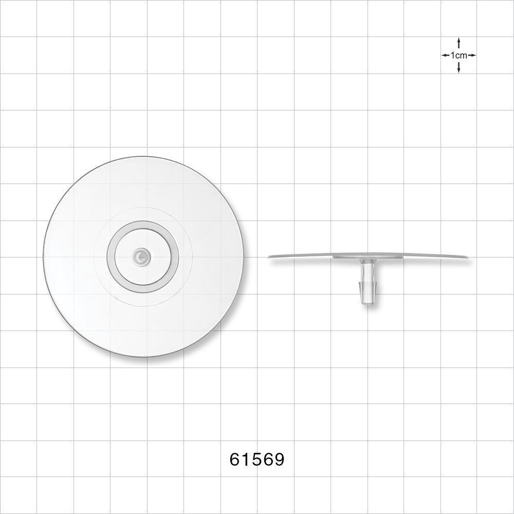 Bag Port Flange with Flat Plate, Barbed, Natural