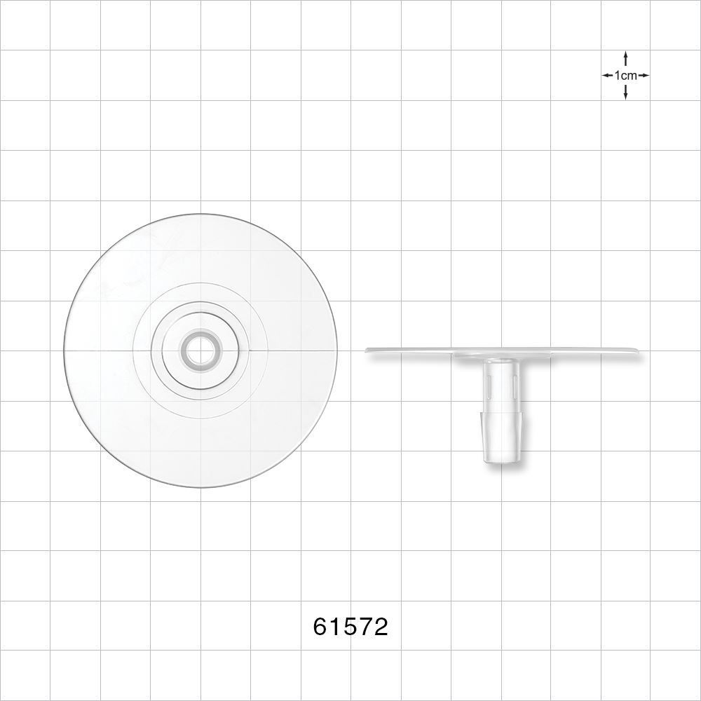 Bag Port Flange with Flat Plate, Barbed, Natural