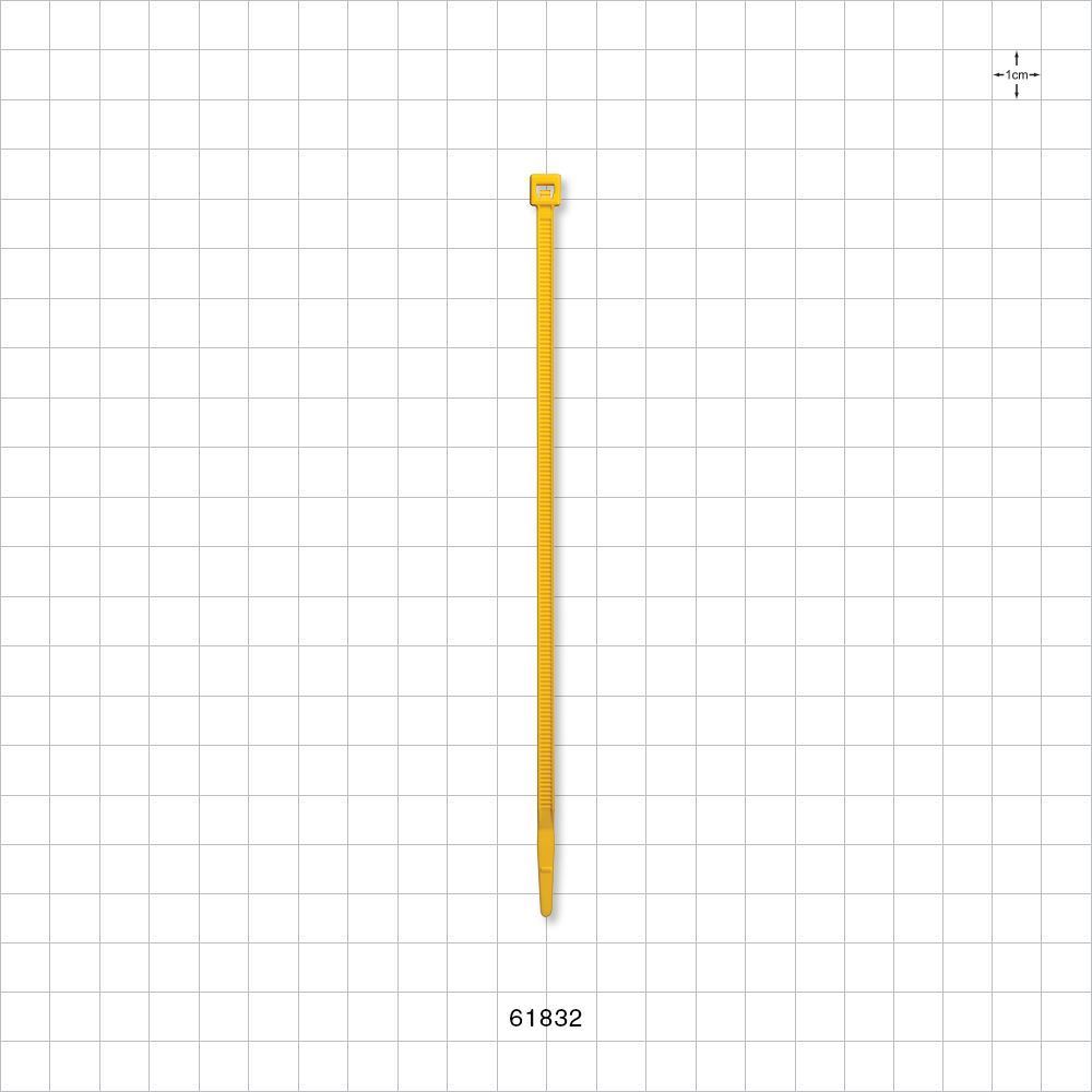 General Purpose Non-Reopening Cable Tie, Yellow 100/Bag