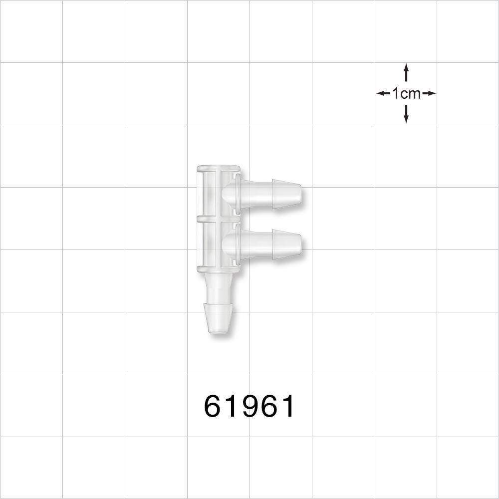 3-port F Style Manifold, Barbed, Natural