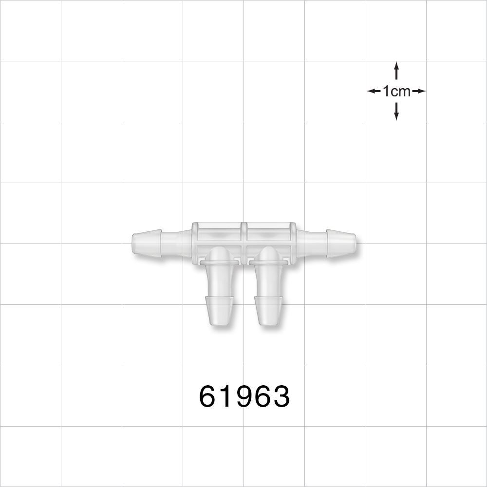 4-port Double Elbow Style Manifold, Barbed, Natural