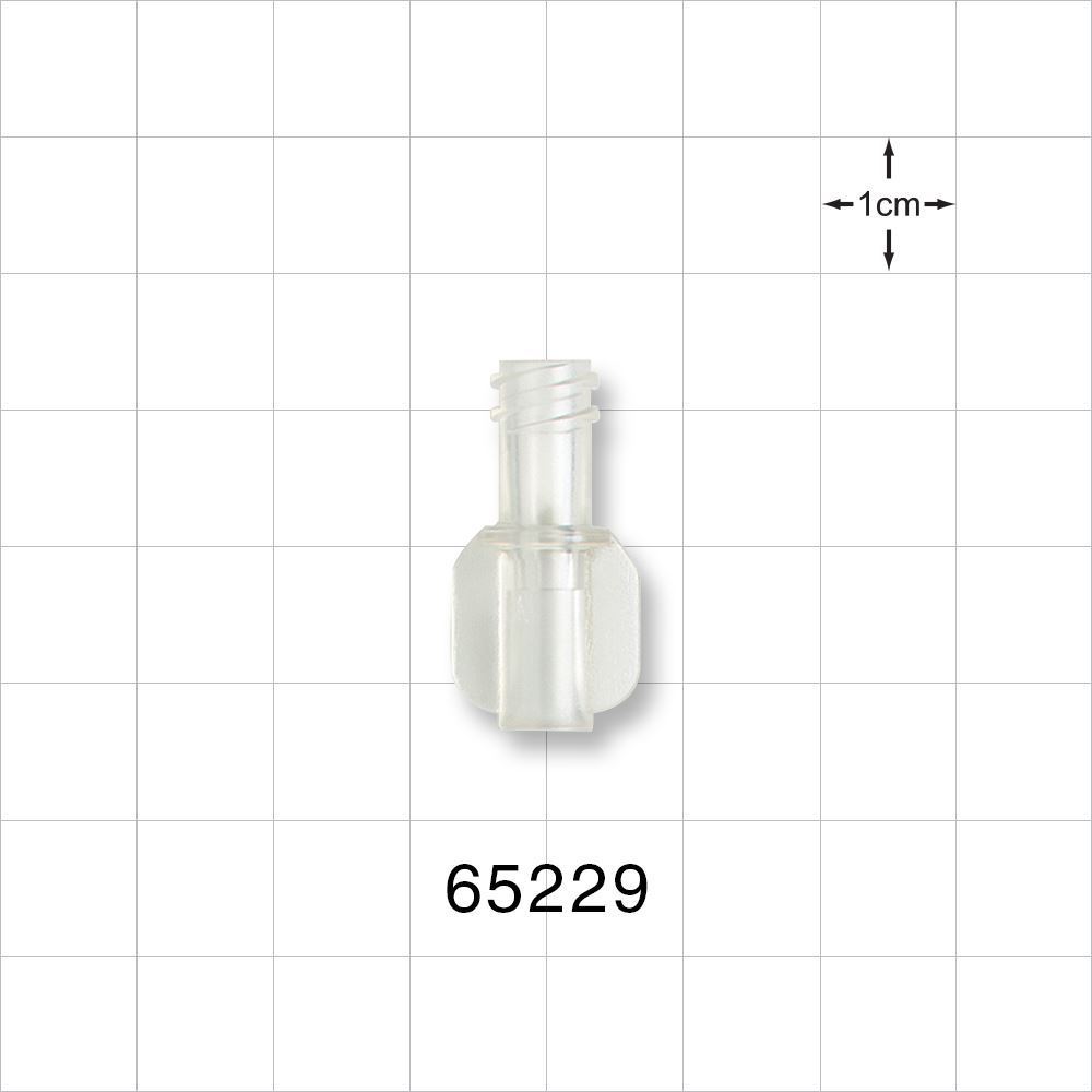 Female Luer Lock, Tubing Port, Clear