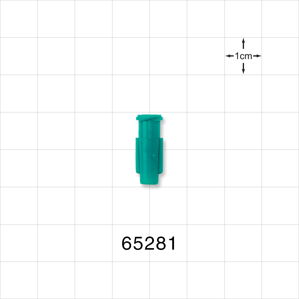 Female Luer Lock, Tubing  Port, Teal