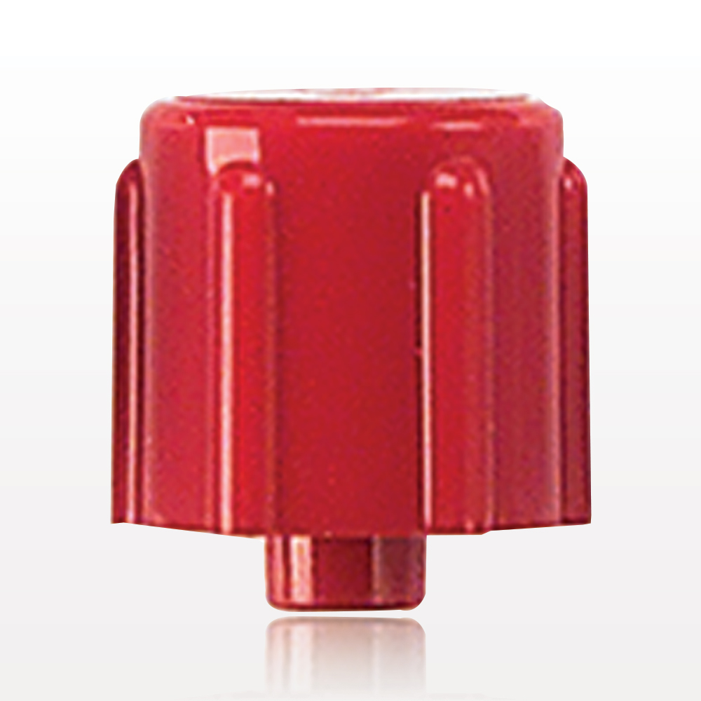 Male Luer Cap, Vented, Red