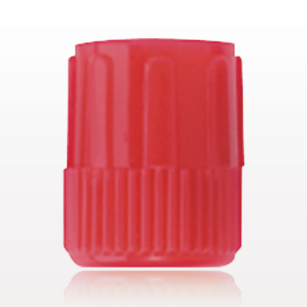 Male Luer Cap, Non-Vented w/Recessed Stem, Red
