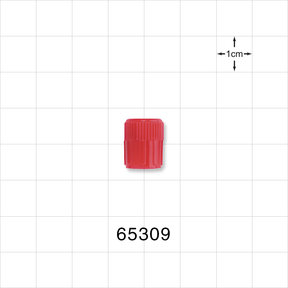 Male Luer Cap, Non-Vented w/Recessed Stem, Red