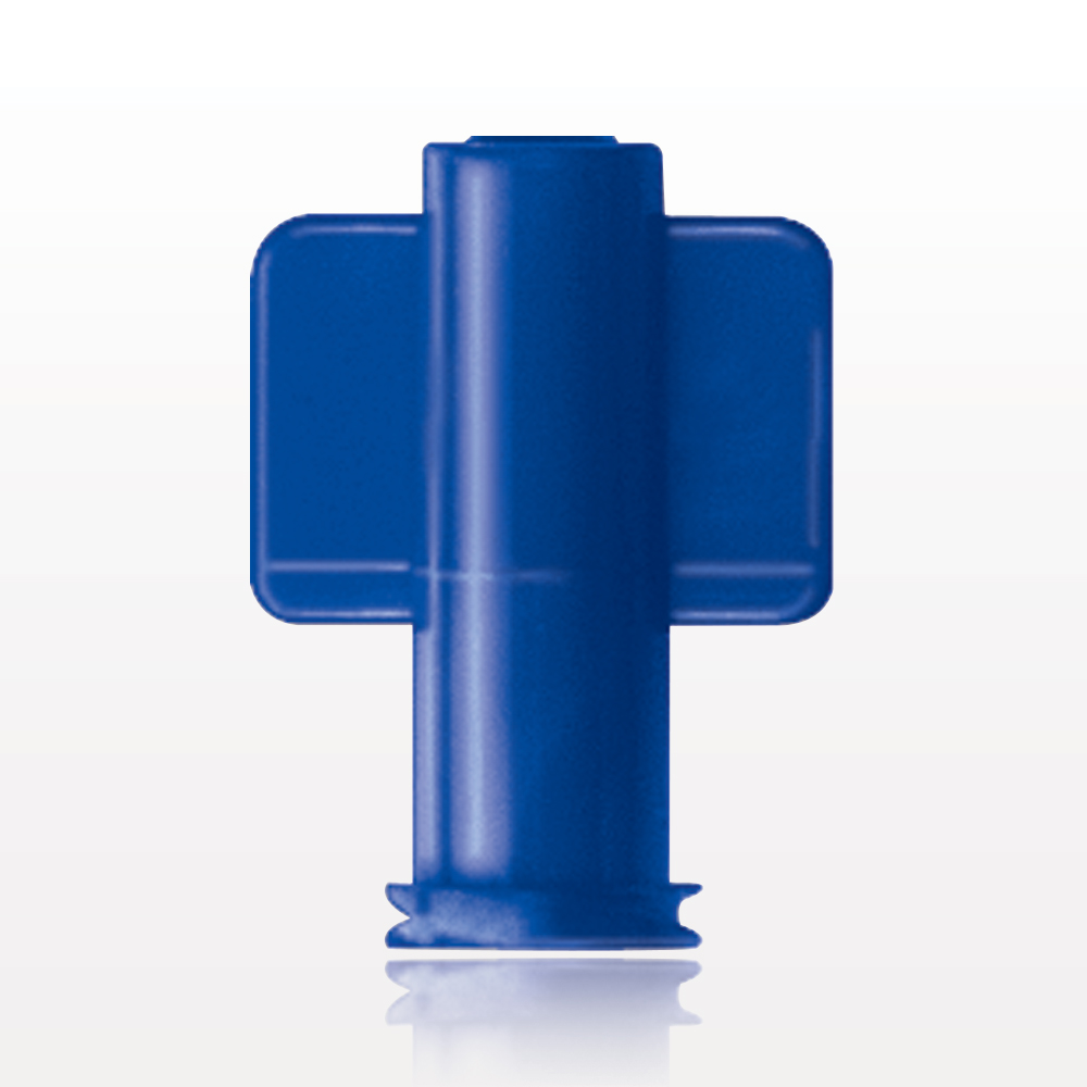 Female Luer Cap, Non-Vented, Blue
