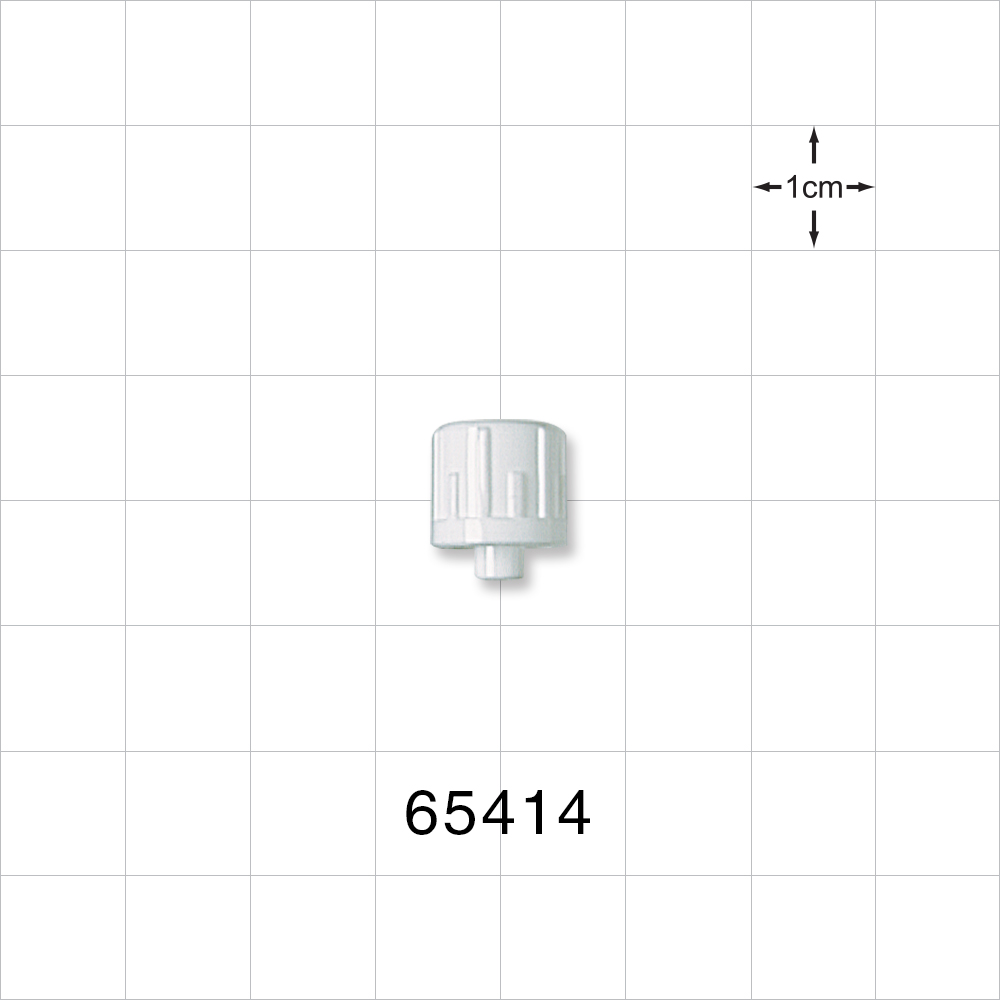 Male Luer Cap, Vented, White