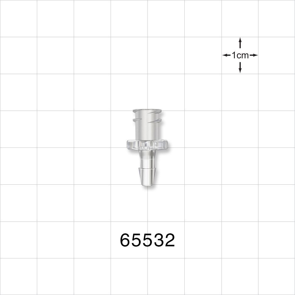 Female Luer Lock, Barbed, Clear