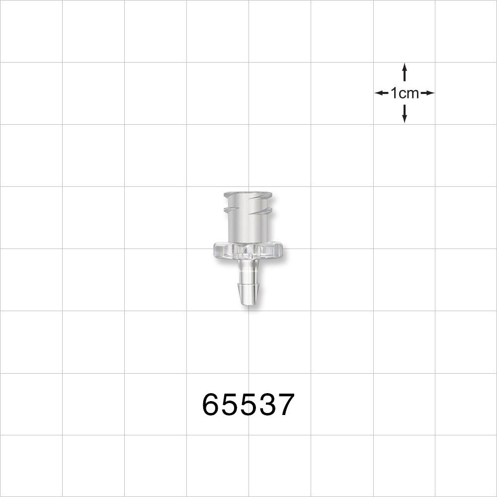 Female Luer Lock, Barbed, Clear
